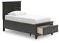 Lanolee Twin Panel Storage Bed, Dresser and Mirror