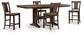 Anixburg Counter Height Dining Table and 4 Barstools