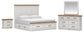Savonport King Panel Storage Bed. Dresser, Mirror and Nightstand