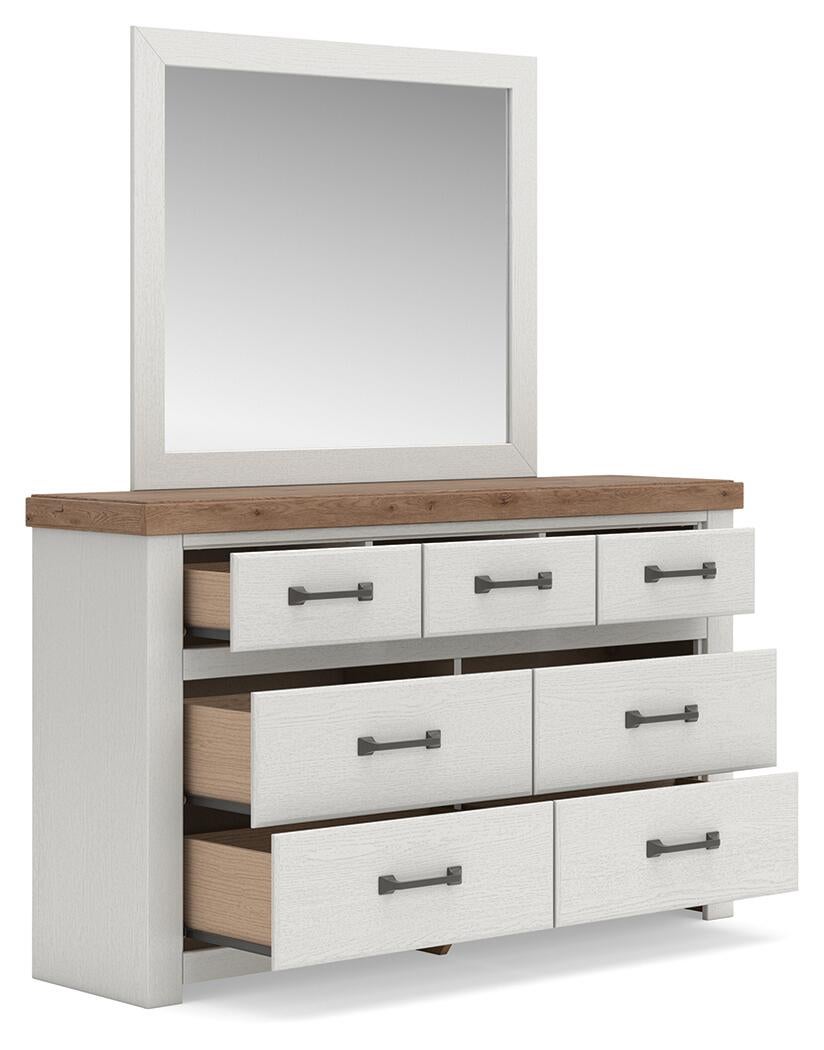 Savonport King Panel Bed with Storage. Dresser, Mirror and Nightstand