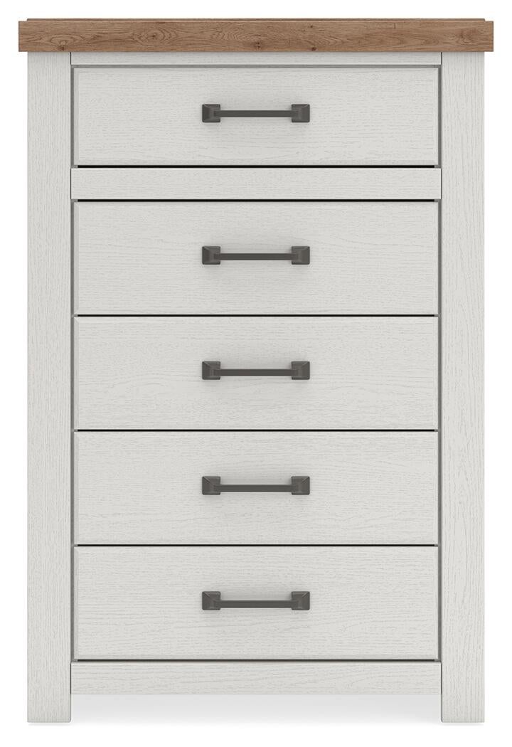 Savonport King Panel Bed with Storage, Dresser, Mirror, Chest and Nightstand