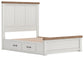 Savonport Queen Panel Bed with Storage. Dresser, Mirror and Nightstand