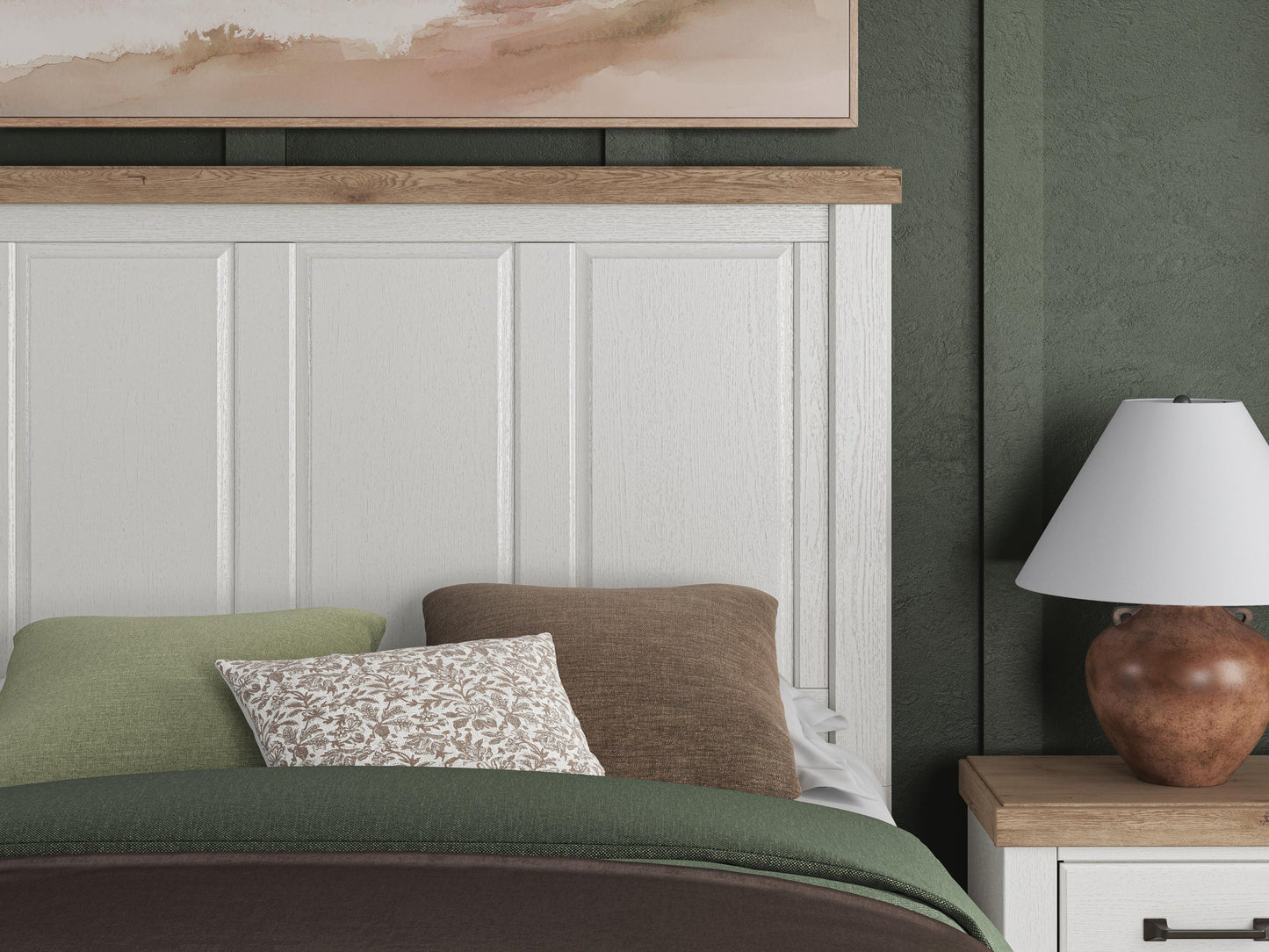Savonport Queen Panel Bed with Storage. Dresser, Mirror and Nightstand