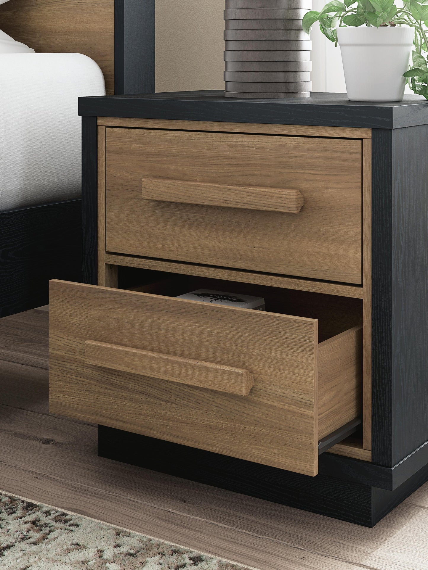 Kozmour Two Drawer Night Stand