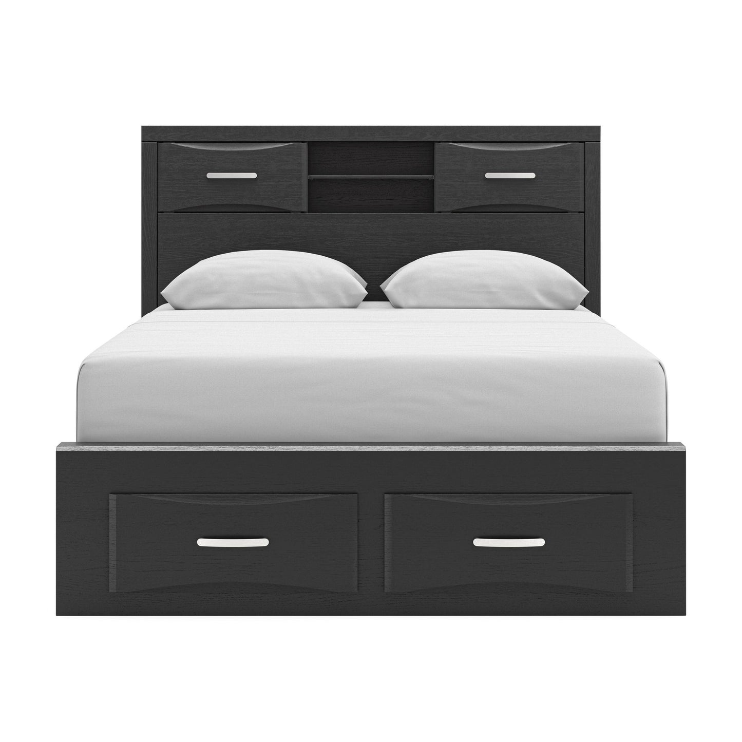 Stabotta Queen Bookcase Storage Bed