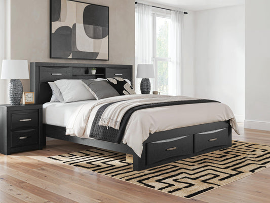 Stabotta King Bookcase Storage Bed