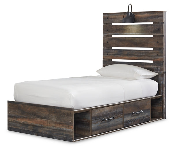 Drystan Queen Panel Bed with 2 Storage Drawers