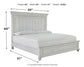 Kanwyn Queen Panel Bed with Mirrored Dresser and 2 Nightstands