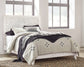 Paxberry Queen Panel Bed with Mirrored Dresser and 2 Nightstands