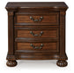 Lavinton Three Drawer Night Stand