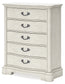 Arlendyne California King Upholstered Bed with Mirrored Dresser, Chest and 2 Nightstands