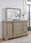 Lexorne King Sleigh Bed with Mirrored Dresser