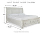 Robbinsdale California King Sleigh Bed with Storage with Mirrored Dresser