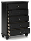 Lanolee King Panel Bed with Mirrored Dresser, Chest and 2 Nightstands
