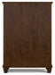 Danabrin California King Panel Bed with Mirrored Dresser, Chest and 2 Nightstands