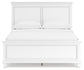 Fortman Queen Panel Bed with Mirrored Dresser and Nightstand