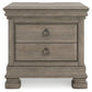 Lexorne King Sleigh Bed with Mirrored Dresser and Nightstand