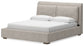 Cabalynn King Upholstered Bed with Mirrored Dresser and Nightstand