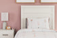 Stelsie Twin Panel Bed with Mirrored Dresser and 2 Nightstands